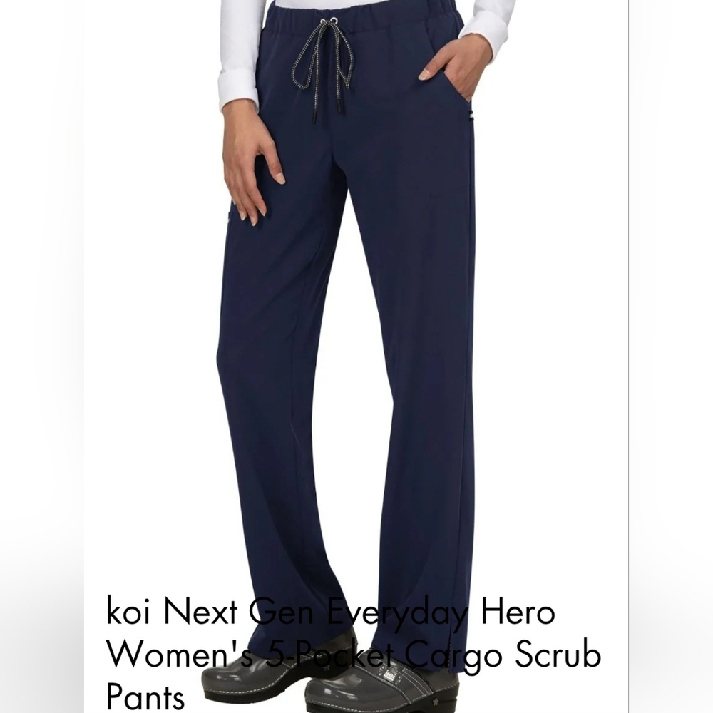 Koi Next Gen Everyday Hero 5-pocket Cargo Scrub Pant Navy Size XS Petite